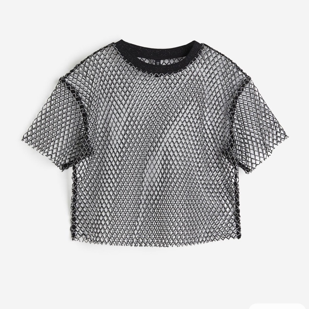 H&M Glittery net top Sz. Xs